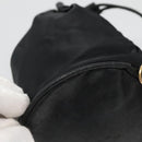 CELINE Pouch Nylon Black Gold Auth 129752-13