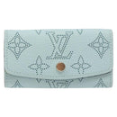 LOUIS VUITTON Mahina Multicles 4 Key Case Blue M83504 LV Auth 129756-13