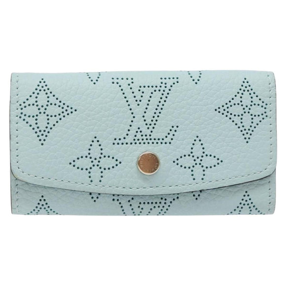 LOUIS VUITTON Mahina Multicles 4 Key Case Blue M83504 LV Auth 129756