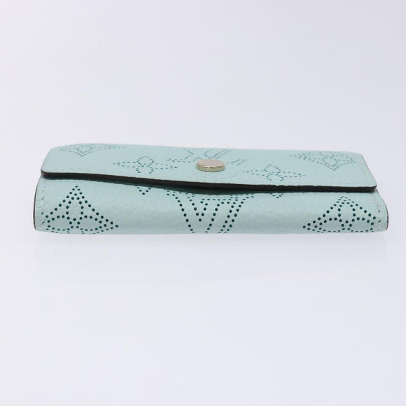LOUIS VUITTON Mahina Multicles 4 Key Case Blue M83504 LV Auth 129756