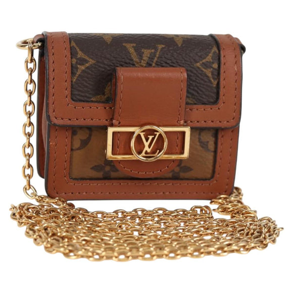 LOUIS VUITTON Monogram Reverse Micro Dauphine Bag M80250 LV Auth 129757M