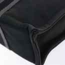 HERMES Fourre Tout PM Hand Bag Canvas Black Gray Silver Auth 129762-9