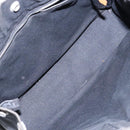 HERMES Fourre Tout PM Hand Bag Canvas Black Gray Silver Auth 129762-11