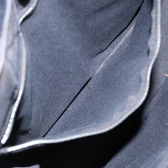 HERMES Fourre Tout PM Hand Bag Canvas Black Gray Silver Auth 129762