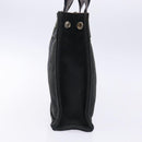 HERMES Fourre Tout PM Hand Bag Canvas Black Gray Silver Auth 129762-4
