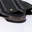 HERMES Fourre Tout PM Hand Bag Canvas Black Gray Silver Auth 129762-7