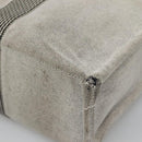 HERMES New Fourre Tout MM Hand Bag Canvas Gray Silver Auth 129763-9