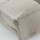 HERMES New Fourre Tout MM Hand Bag Canvas Gray Silver Auth 129763-14
