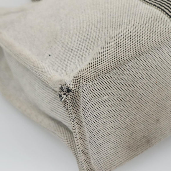 HERMES New Fourre Tout MM Hand Bag Canvas Gray Silver Auth 129763