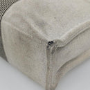 HERMES New Fourre Tout MM Hand Bag Canvas Gray Silver Auth 129763-15