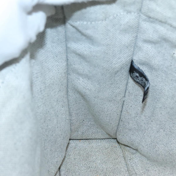 HERMES New Fourre Tout MM Hand Bag Canvas Gray Silver Auth 129763