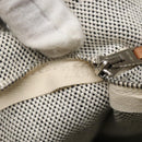 HERMES New Fourre Tout MM Hand Bag Canvas Gray Silver Auth 129763-12