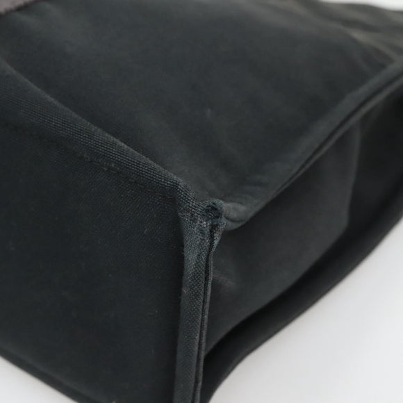 HERMES Fourre Tout MM Hand Bag Canvas Black Auth 129764