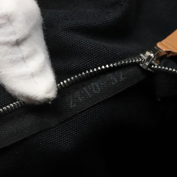 HERMES Fourre Tout MM Hand Bag Canvas Black Auth 129764