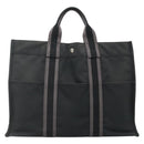 HERMES Fourre Tout MM Hand Bag Canvas Black Auth 129764-13