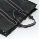 HERMES Fourre Tout MM Hand Bag Canvas Black Auth 129764-6