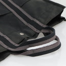 HERMES Fourre Tout MM Hand Bag Canvas Black Auth 129764-7