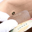 GUCCI GG Supreme Web Sherry Line Clutch Bag PVC Beige Gold 89 01 031 Auth 129766-12