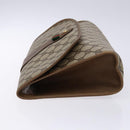 GUCCI GG Supreme Web Sherry Line Clutch Bag PVC Beige Gold 89 01 031 Auth 129766-4