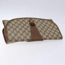 GUCCI GG Supreme Web Sherry Line Clutch Bag PVC Beige Gold 89 01 031 Auth 129766-5