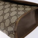 GUCCI GG Supreme Web Sherry Line Clutch Bag PVC Beige Gold 89 01 031 Auth 129766-7