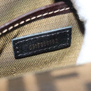 FENDI Zucca Canvas Shoulder Bag Black Brown Auth 129768-11