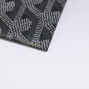 GOYARD Herringbone Glasses Case Leather Gray Silver Auth 129770M-15