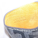 GOYARD Herringbone Glasses Case Leather Gray Silver Auth 129770M-9