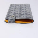 GOYARD Herringbone Glasses Case Leather Gray Silver Auth 129770M-5