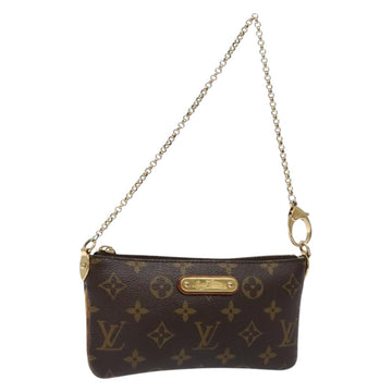 LOUIS VUITTON Monogram Chain Pochette Mila MM Accessory Pouch M60094 Auth 129774