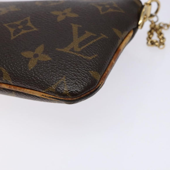 LOUIS VUITTON Monogram Chain Pochette Mila MM Accessory Pouch M60094 Auth 129774