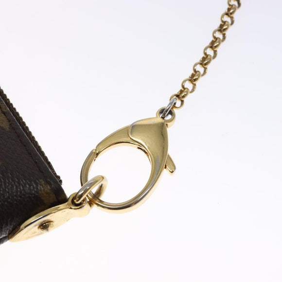 LOUIS VUITTON Monogram Chain Pochette Mila MM Accessory Pouch M60094 Auth 129774