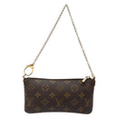 LOUIS VUITTON Monogram Chain Pochette Mila MM Accessory Pouch M60094 Auth 129774-2