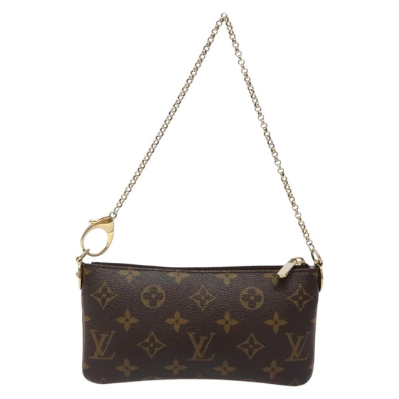 LOUIS VUITTON Monogram Chain Pochette Mila MM Accessory Pouch M60094 Auth 129774