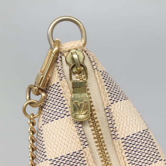 LOUIS VUITTON Damier Azur Mini Pochette Accessoires Accessory N63005 Auth 129775