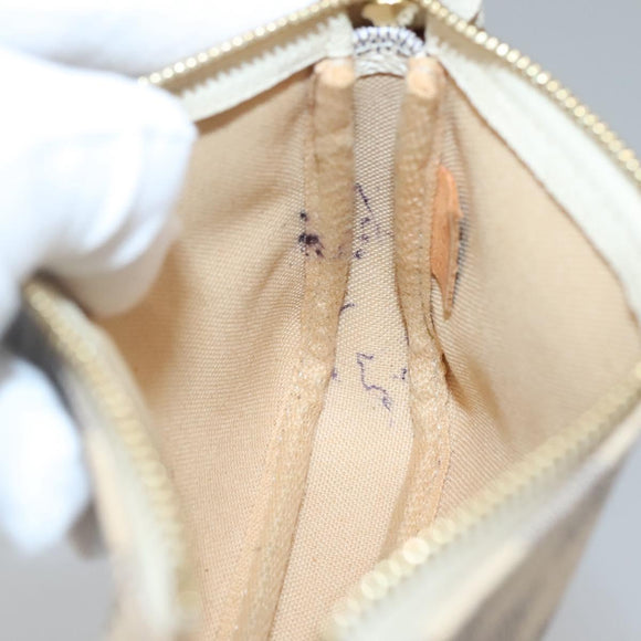 LOUIS VUITTON Damier Azur Mini Pochette Accessoires Accessory N63005 Auth 129775