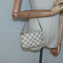 LOUIS VUITTON Damier Azur Mini Pochette Accessoires Accessory N63005 Auth 129775-22