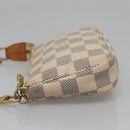 LOUIS VUITTON Damier Azur Mini Pochette Accessoires Accessory N63005 Auth 129775-3