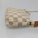 LOUIS VUITTON Damier Azur Mini Pochette Accessoires Accessory N63005 Auth 129775-4
