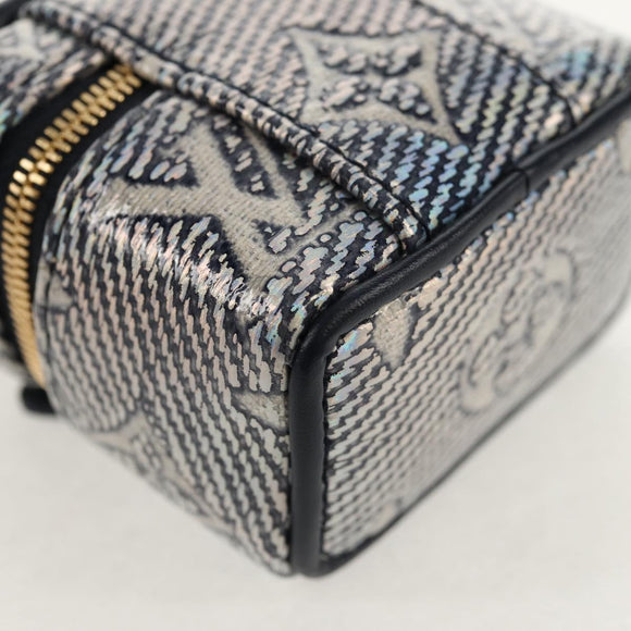 LOUIS VUITTON Laminated Jacquard Bijoux Sac Micro Vanity Bag R95559 Auth 129778M