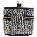 LOUIS VUITTON Laminated Jacquard Bijoux Sac Micro Vanity Bag R95559 Auth 129778M-2
