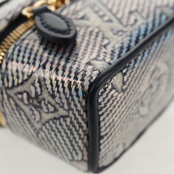 LOUIS VUITTON Laminated Jacquard Bijoux Sac Micro Vanity Bag R95559 Auth 129778M