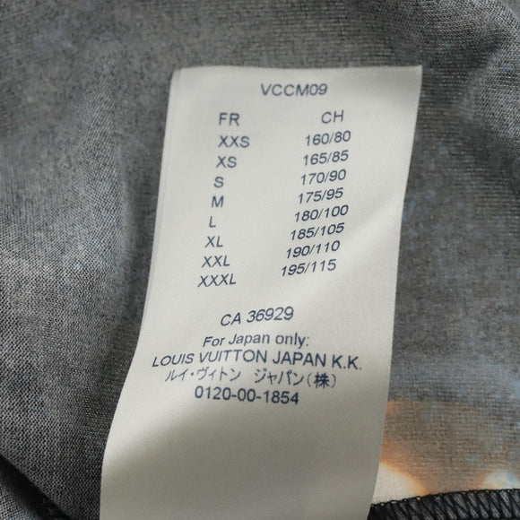 LOUIS VUITTON Short Sleeved T-shirt Cotton Black LV Auth 129780M