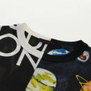 LOUIS VUITTON Short Sleeved T-shirt Cotton Black LV Auth 129780M-5