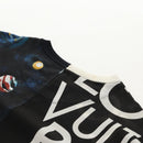 LOUIS VUITTON Short Sleeved T-shirt Cotton Black LV Auth 129780M-8