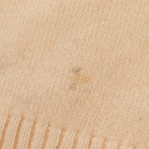 CHANEL Sweater Wool Beige Red black CC Auth 129782M