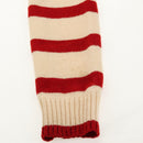 CHANEL Sweater Wool Beige Red black CC Auth 129782M-13
