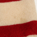 CHANEL Sweater Wool Beige Red black CC Auth 129782M-14