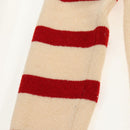 CHANEL Sweater Wool Beige Red black CC Auth 129782M-15