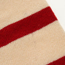 CHANEL Sweater Wool Beige Red black CC Auth 129782M-19